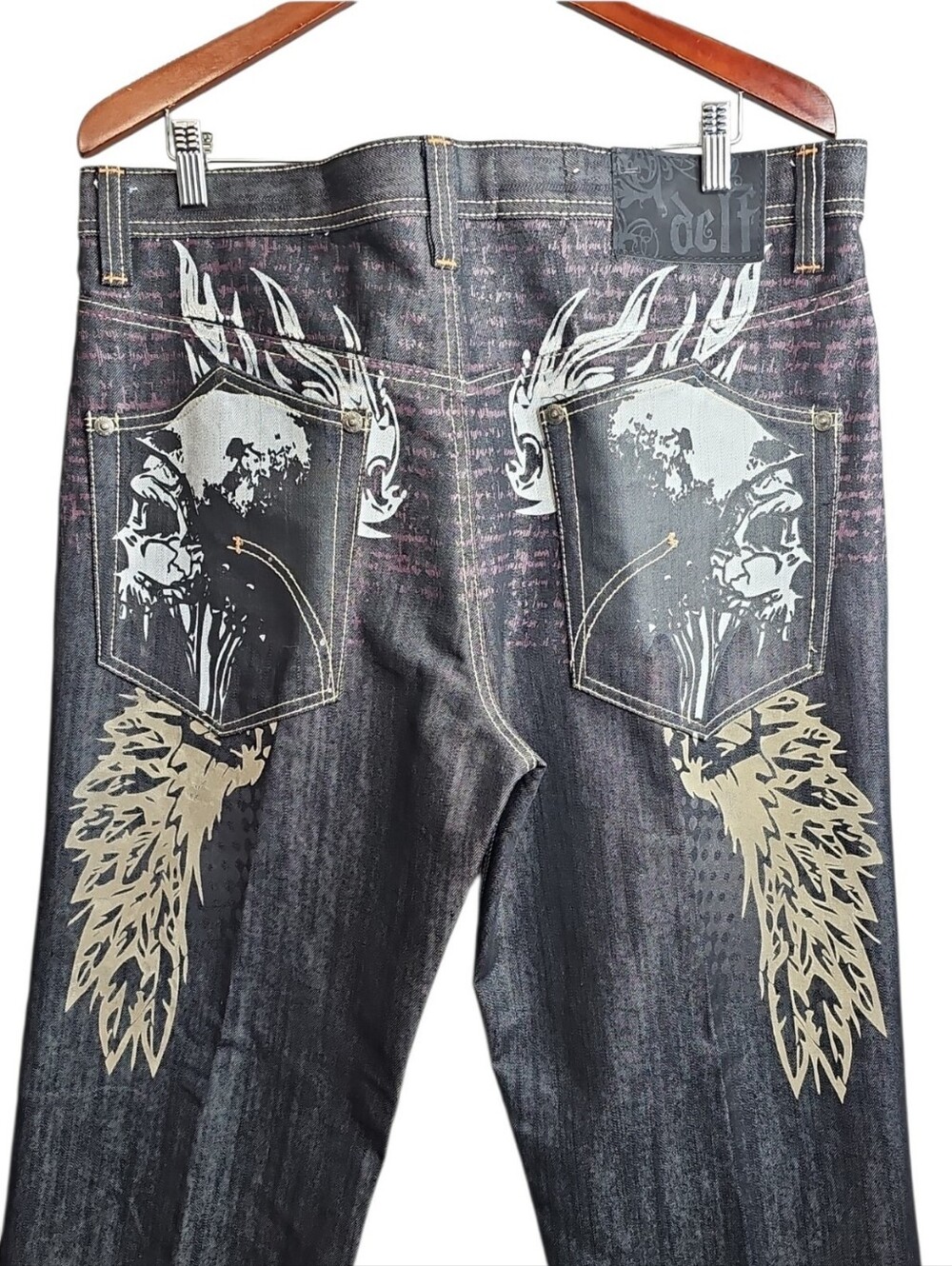 Imperious Delf Trading Co. Y2K Gothic Graphic Jeans. Men's Size: W38x34L. (NWOT)